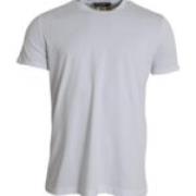 Wit Katoenen T-shirt met Ronde Hals en Korte Mouwen Dolce & Gabbana , ...