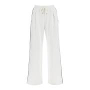 'Curve' Sportieve Joggers met Contrasterende Piping Max Mara , White ,...