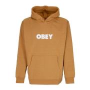 Gedurfde Hood Premium Fleece Sweatshirt Bruin Obey , Brown , Heren