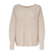 Ecru/Melange Gebreide Trui Only , Beige , Dames