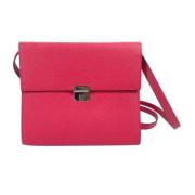 Pre-owned Leather shoulder-bags Hermès Vintage , Pink , Dames