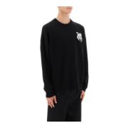 Wollen Trui met Vossenhoofd Maison Kitsuné , Black , Heren