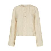 Gestructureerd top met knoopsluiting Modström , Beige , Dames