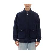 Geribbelde Katoenen Jas Baracuta , Blue , Heren