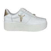 Witte sneakers met gouden logo Windsor Smith , White , Dames