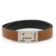 Pre-owned Fabric belts Hermès Vintage , Brown , Dames