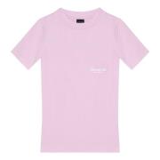 Korte mouwen ronde hals T-shirt Balenciaga , Pink , Dames