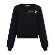 Sweatshirt met logo Moschino , Black , Dames