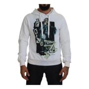 Witte Katoenen Hoodie met Print Dolce & Gabbana , White , Heren