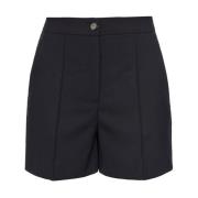 Zwarte Wollen Shorts Pinko , Black , Dames