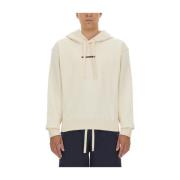 Logo Sweatshirt Regular Fit Jil Sander , Beige , Heren