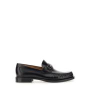 Leren Moccasin Gancini Schoenen Salvatore Ferragamo , Black , Heren