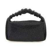 Gekrulde Top Handvat Mini Scrunchie Tas Alexander Wang , Black , Dames