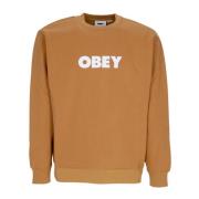 Premium Fleece Crewneck Sweatshirt Bruine Suiker Obey , Brown , Heren