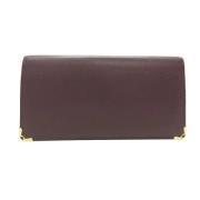 Pre-owned Fabric wallets Cartier Vintage , Red , Dames