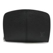 Pre-owned Leather wallets Louis Vuitton Vintage , Black , Dames