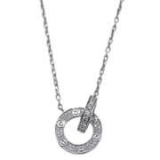 Pre-owned White Gold necklaces Cartier Vintage , Gray , Dames