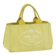 Pre-owned Canvas handbags Prada Vintage , Yellow , Dames