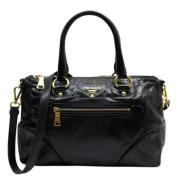 Pre-owned Leather prada-bags Prada Vintage , Black , Dames