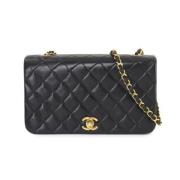 Pre-owned Leather chanel-bags Chanel Vintage , Black , Dames