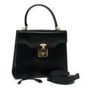 Pre-owned Leather handbags Gucci Vintage , Black , Dames