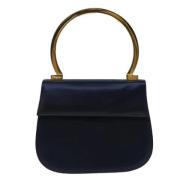 Pre-owned Silk handbags Salvatore Ferragamo Pre-owned , Blue , Dames