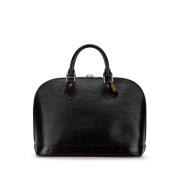 Pre-owned Leather handbags Louis Vuitton Vintage , Black , Dames