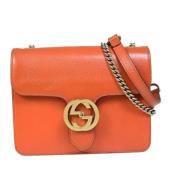 Pre-owned Leather gucci-bags Gucci Vintage , Orange , Dames