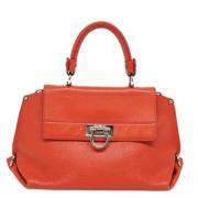 Pre-owned Leather handbags Salvatore Ferragamo Pre-owned , Orange , Da...