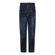 Blauwe Loose Fit Jeans Aw24 Dsquared2 , Blue , Heren