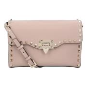 Leather shoulder-bags Valentino , Beige , Dames