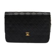 Pre-owned Leather chanel-bags Chanel Vintage , Black , Dames