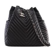 Pre-owned Leather chanel-bags Chanel Vintage , Black , Dames