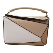 Pre-owned Leather handbags Loewe Pre-owned , Beige , Dames