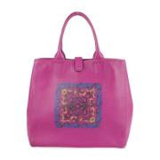 Pre-owned Leather totes Loewe Pre-owned , Purple , Dames