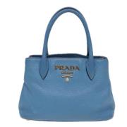 Pre-owned Leather handbags Prada Vintage , Blue , Dames