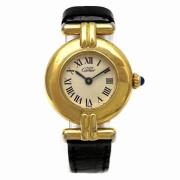 Pre-owned Metal watches Cartier Vintage , White , Dames