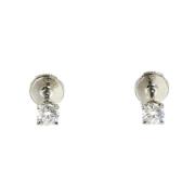 Pre-owned Platinum earrings Cartier Vintage , Gray , Dames