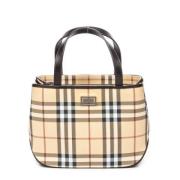 Pre-owned Coated canvas totes Burberry Vintage , Beige , Dames