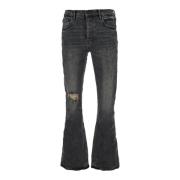 Grijze Flared Jeans Gekreukeld Effect Purple Brand , Gray , Heren