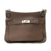 Pre-owned Leather shoulder-bags Hermès Vintage , Brown , Dames