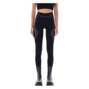 Zwarte actieve leggings met decoratieve banden Misbhv , Black , Dames