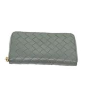 Pre-owned Leather wallets Bottega Veneta Vintage , Gray , Dames