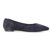 Blauwe Suède Ballerina Schoenen DEL Carlo , Blue , Dames