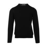 Zwarte Sweater Paricollo Gran Sasso , Black , Heren