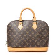 Pre-owned Coated canvas handbags Louis Vuitton Vintage , Brown , Dames