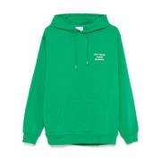 Groene Geborduurde Slogan Hoodie Sweater Drole de Monsieur , Green , H...