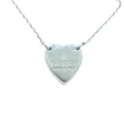 Pre-owned Silver necklaces Gucci Vintage , Gray , Dames