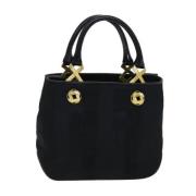 Pre-owned Canvas handbags Salvatore Ferragamo Pre-owned , Black , Dame...