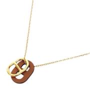 Pre-owned Metal necklaces Hermès Vintage , Brown , Dames